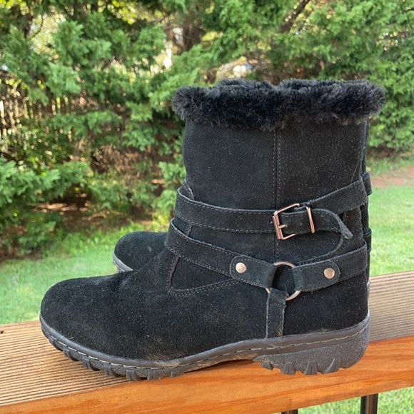 Khombu Black Leather Kelly Snow Boots - Picture 3 of 6
